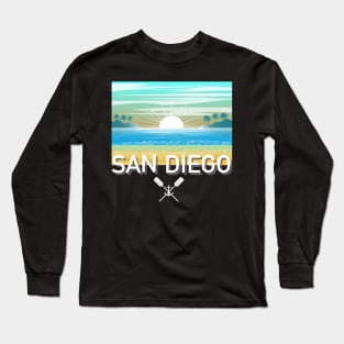 San Diego Design, with White Lettering Long Sleeve T-Shirt